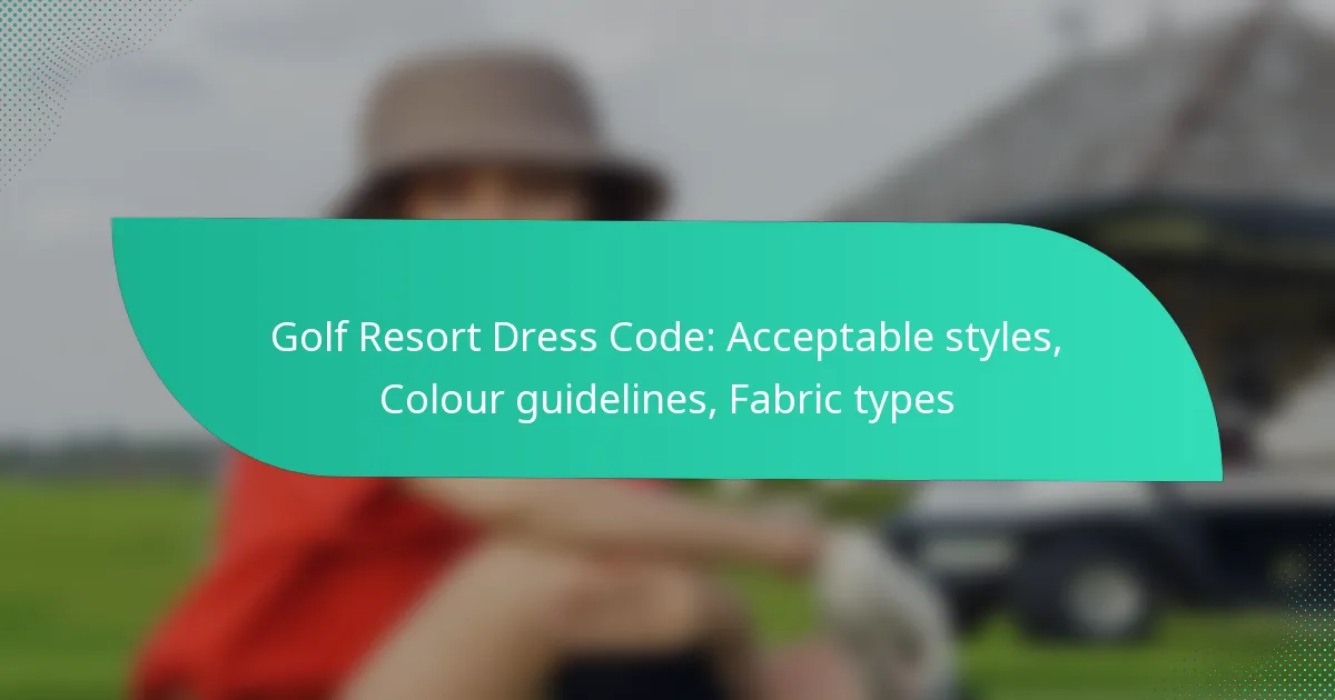 Golf Resort Dress Code: Acceptable styles, Colour guidelines, Fabric types