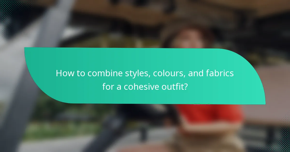 How to combine styles, colours, and fabrics for a cohesive outfit?